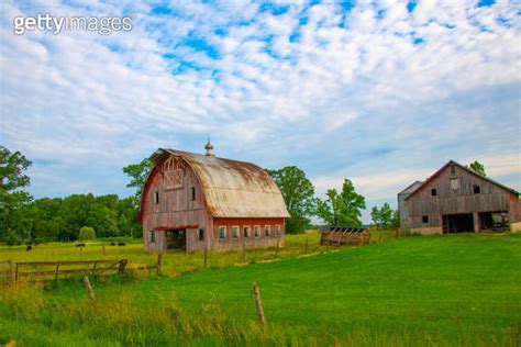 Old Weathered Red Barn Howard County Indiana