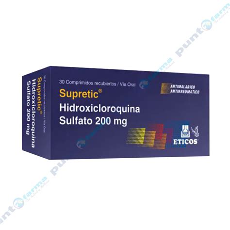 Supretic Hidroxicloroquina 200 Mg Caja 30 Comprimidos Recubiertos