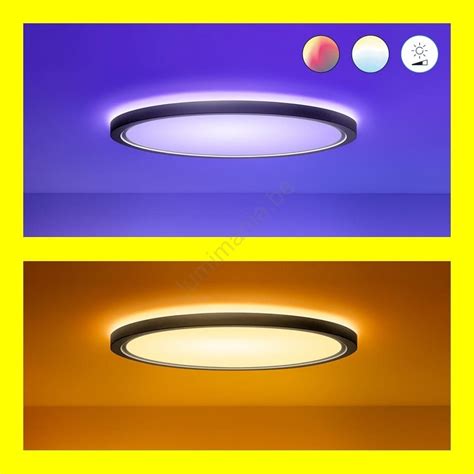 WiZ Dimbare LED RGB Plafondlamp SUPERSLIM LED 32W 230V Wi Fi Zwart