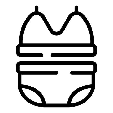 Premium Vector Woman Swimsuit Icon Depicting Bikini With Panties And Bra