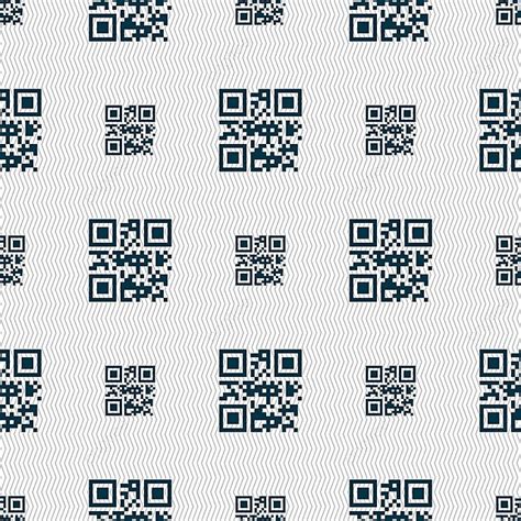 Geometric Texture Seamless Pattern Featuring A Qr Code Icon Sign Photo