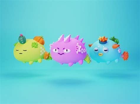 Cute Axie Infinity Team With Plant Reptile And Aqua D Model Cgtrader