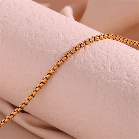 Fashion Gold Necklace 45cm 5cm Titanium Geometric Chain Necklace