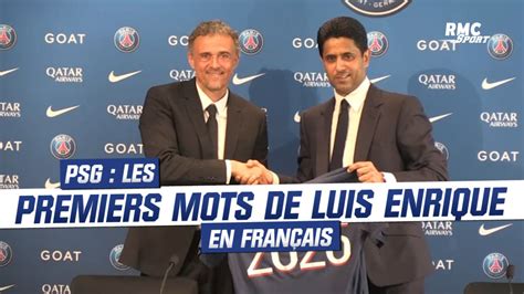 Psg Les Premiers Mots De Luis Enrique En Fran Ais