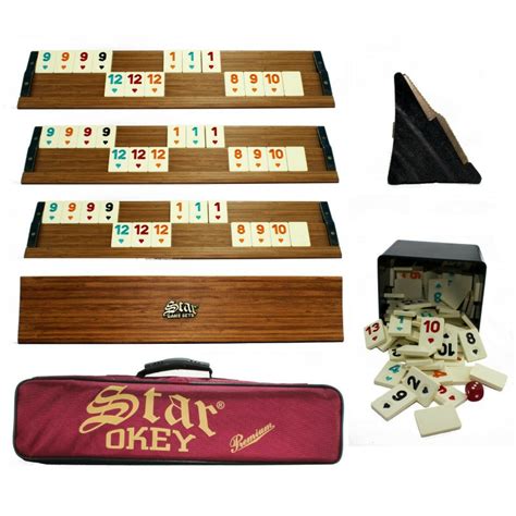 Star Premium Curved 101 Rummy Set Romme Melamin Steine Okey Takimi