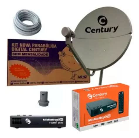 Kit Completo Antena Parab Lica Banda Ku Receptor Century Parcelamento