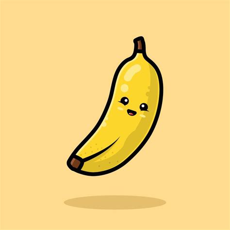 Cute banana cartoon icon illustration 4916016 Vector Art at Vecteezy