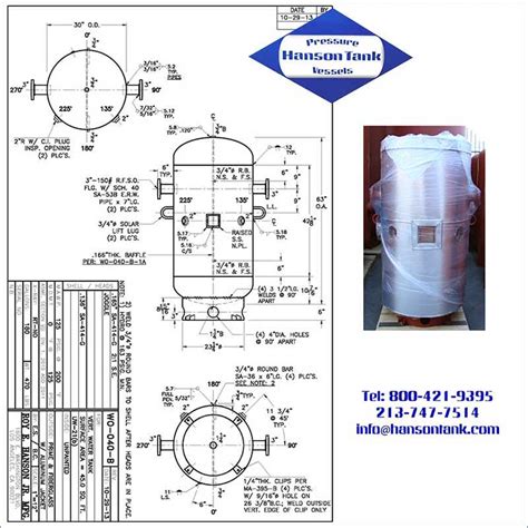 WO040B Hanson Tank Asme Code Pressure Vessel Mfg