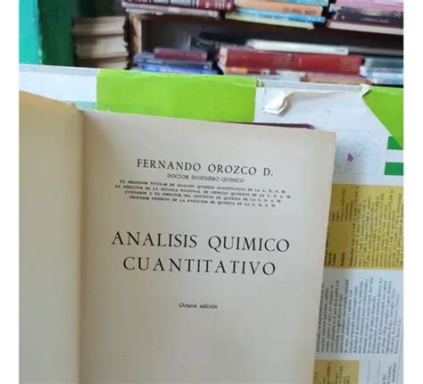 An Lisis Quimico Cuantitativo Fernando Orozco En Venta En Guadalajara