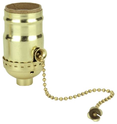 21302 Pull Chain Lamp Socket Polished Brass Traditional Lighting