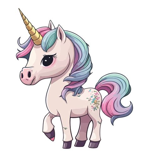 Bebé Unicornio Dibujos Animados Personaje Vector Ilustración 23793683 Vector En Vecteezy