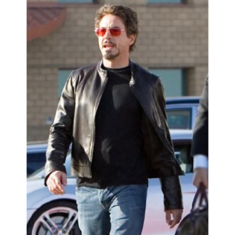 Iron Man 2 Tony Stark Leather Jacket Celebs Outfits