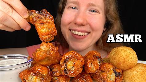 Asmr Korean Chicken Wings Mukbang No Talking Eating Sounds Youtube