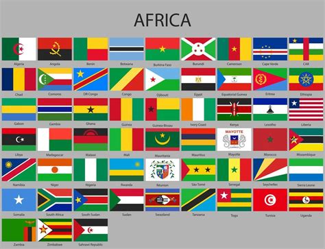 todas banderas de África 21854948 Vector en Vecteezy