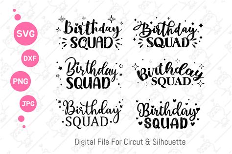 Birthday Squad Svg Birthday Svg Graphic By FoxGrafy Creative Fabrica