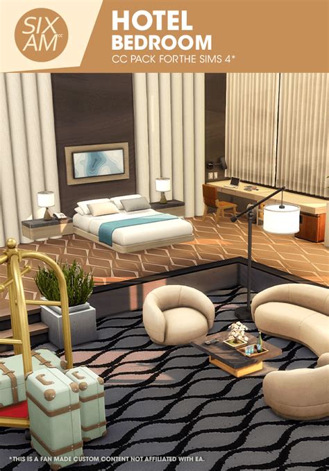 Hotel Bedroom CC Pack - The Sims 4 Build / Buy - CurseForge