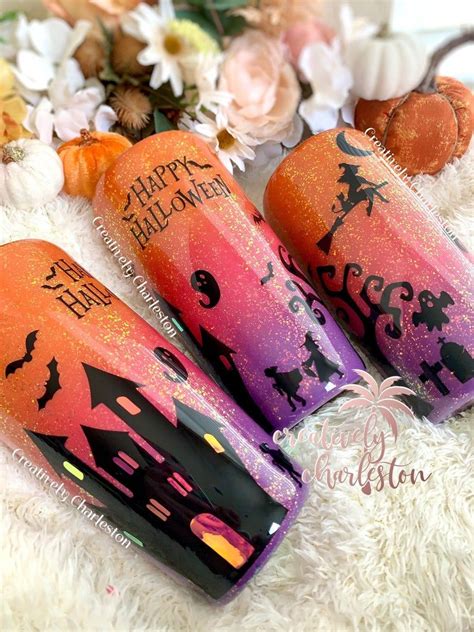 Halloween Glitter Tumbler Halloween Ts Trick Or Treat Etsy In 2021 Glitter Tumbler