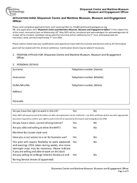 Fillable Online Gem Org Application Form Shipwreck Centre And Maritime