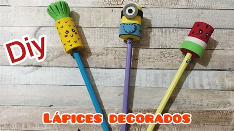 Diy como decorar tus lápices con foamy o goma Eva primera parte