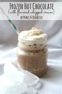 Frozen Hot Chocolate With Flavored Whipped Cream