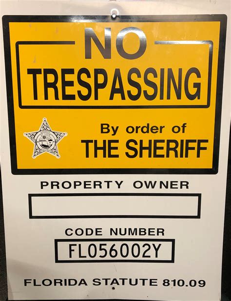 No Trespassing Signs St Lucie Co Sheriffs Office Fl