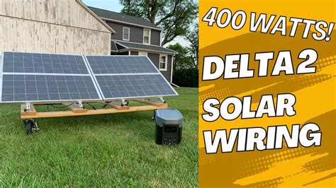 Ecoflow Delta 2 Solar Wiring Setup 400 Watt Array Youtube