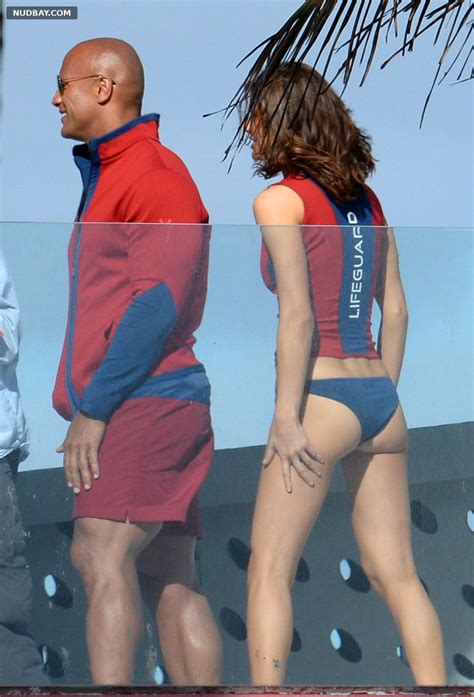 Alexandra Daddario Bare Ass On The Set Of Baywatch In Miami Nudbay