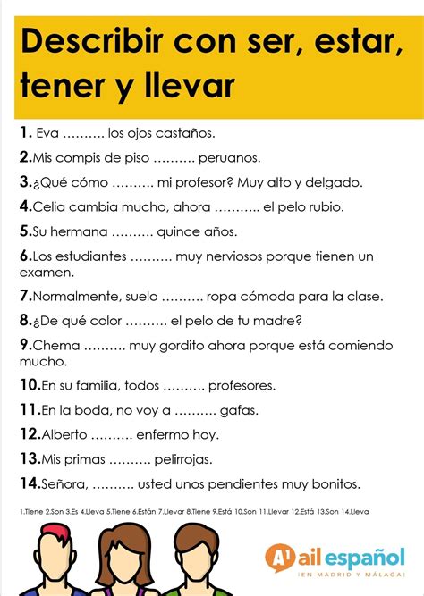 El Verbo Ser Worksheet Pdf