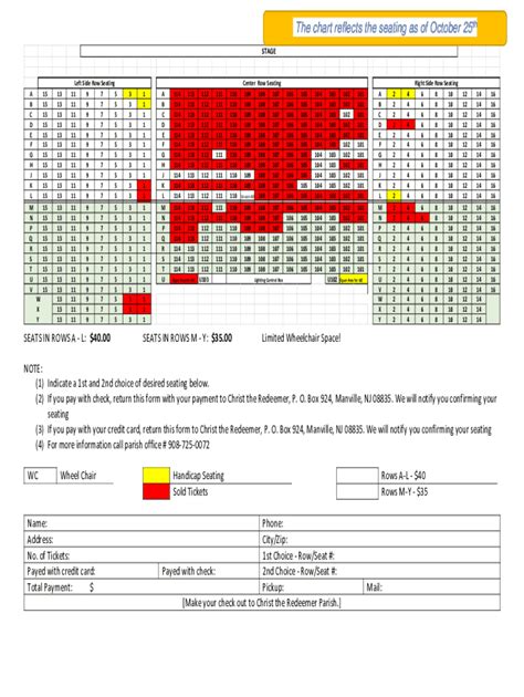 Fillable Online Chart Sg Seating Chart Pricing Worksheet Cloudfront