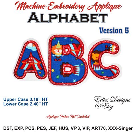 Applique Alphabet Machine Embroidery Applique Alphabet Digital