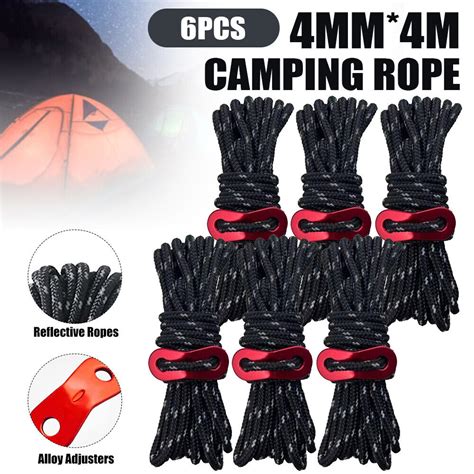 Pcs M Guyline Tent Ropes Runners Guy Line Camping Guide Reflective