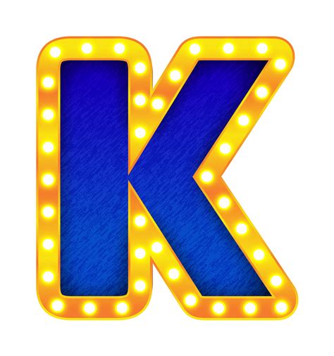 K Retro Cinema Light Bulb Sign Alphabet 13090704 PNG