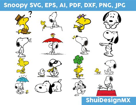 Woodstock Snoopy Yellow Bird Fly Flying Digital Download Vector Png Pdf