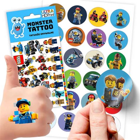 Zestaw Naklejki Tatua E Dla Dzieci Dzieci Ce Lego City Duke Policja