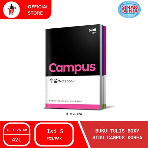 Jual Book Buku Tulis Sinar Dunia Boxy Lembar Campus Korea Pak