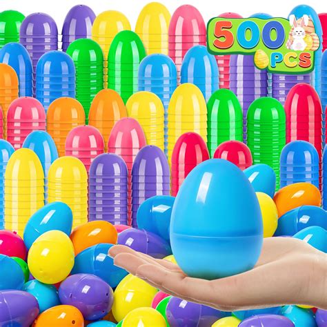 500 PCS 3 15 Plastic Easter Eggs Bulk Empty Easter Eggs In 8 Colors