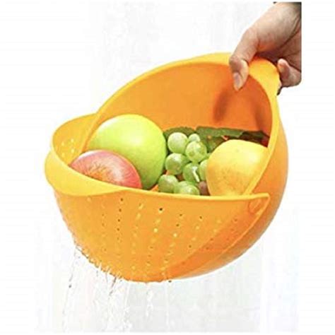 Red Son Rice Pulses Fruits Vegetable Noodles Pasta Washing Bowl And