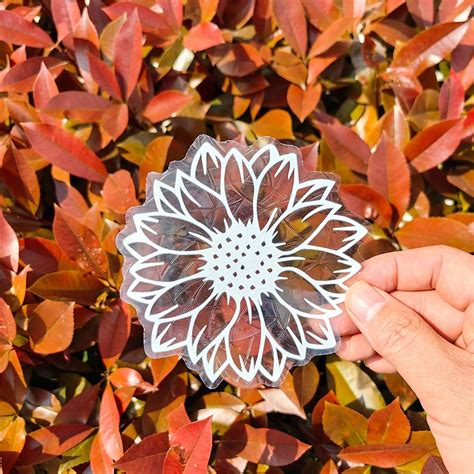 Njspdjh Colorful Suncatcher Rainbow Sunflower Static Glass Sticker Anti