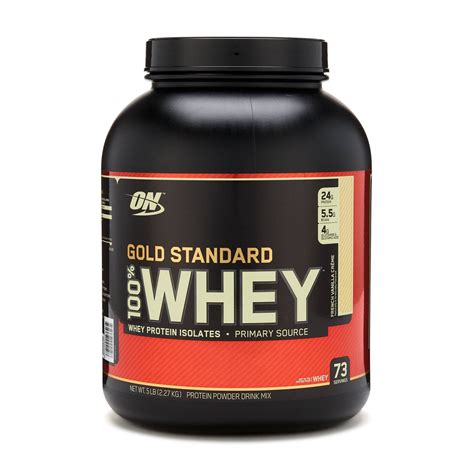 Proteina On Gold Standard Sabor Vainilla 100 Whey 5 Lbs