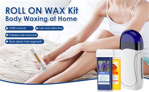 Roll On Wax Kit Roller Waxing Kit With Honey And Lavender Wax