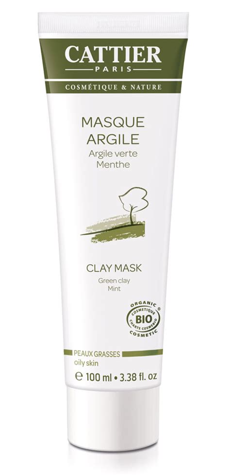 Cattier Masque L Argile Verte Menthe Peaux Grasses