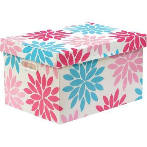 Caixa Organizadora Decorada Prontobox Flores Grande Polycart Caixas