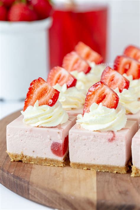 No Bake Strawberry Cheesecake Bites In Laura S Bakery Recipe