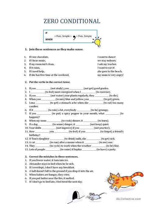 Zero Conditional General Gramma English Esl Worksheets Pdf Doc