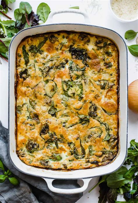 Easy Baked Frittata Recipe With Spinach Gluten Free The Butter Half