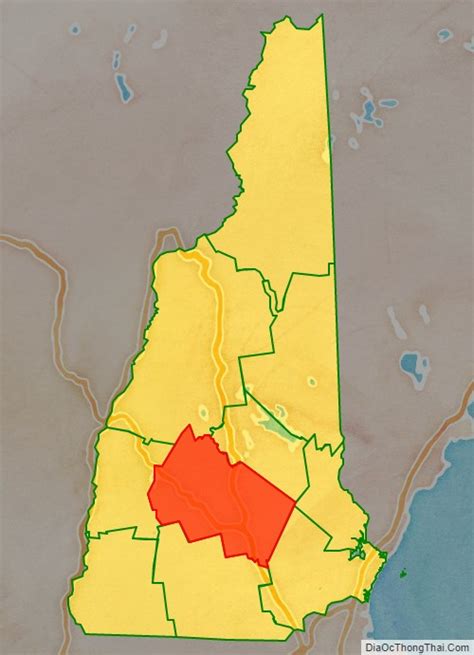 Map of Merrimack County, New Hampshire