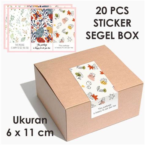 Isi 20 Pcs Stikersticker Segel Box Seal Boxlabel Packaging Kemasanpackaging Bisa Custom