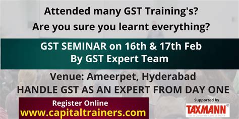 Gst Seminar Capital Trainers