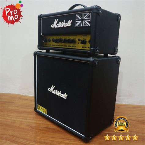 Ampli Gitar 10 Inch Marshall 3 Input Head Cabinet Ada Efek Distorsi