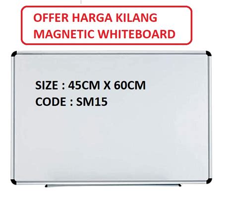 MAGNETIC WHITEBOARD 45CM X 60CM - Big Stationery